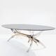 Maria Pergay steel and brass dining table Gerbe 1970