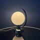 Vintage chrome table lamp with glass shade