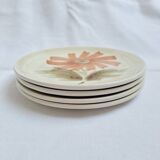Dessert plates St Amand decorated with flowers