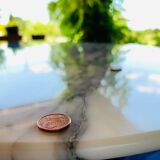 Eero Saarinen coffee table, oval, "Tulip" by Knoll International, circa 70's