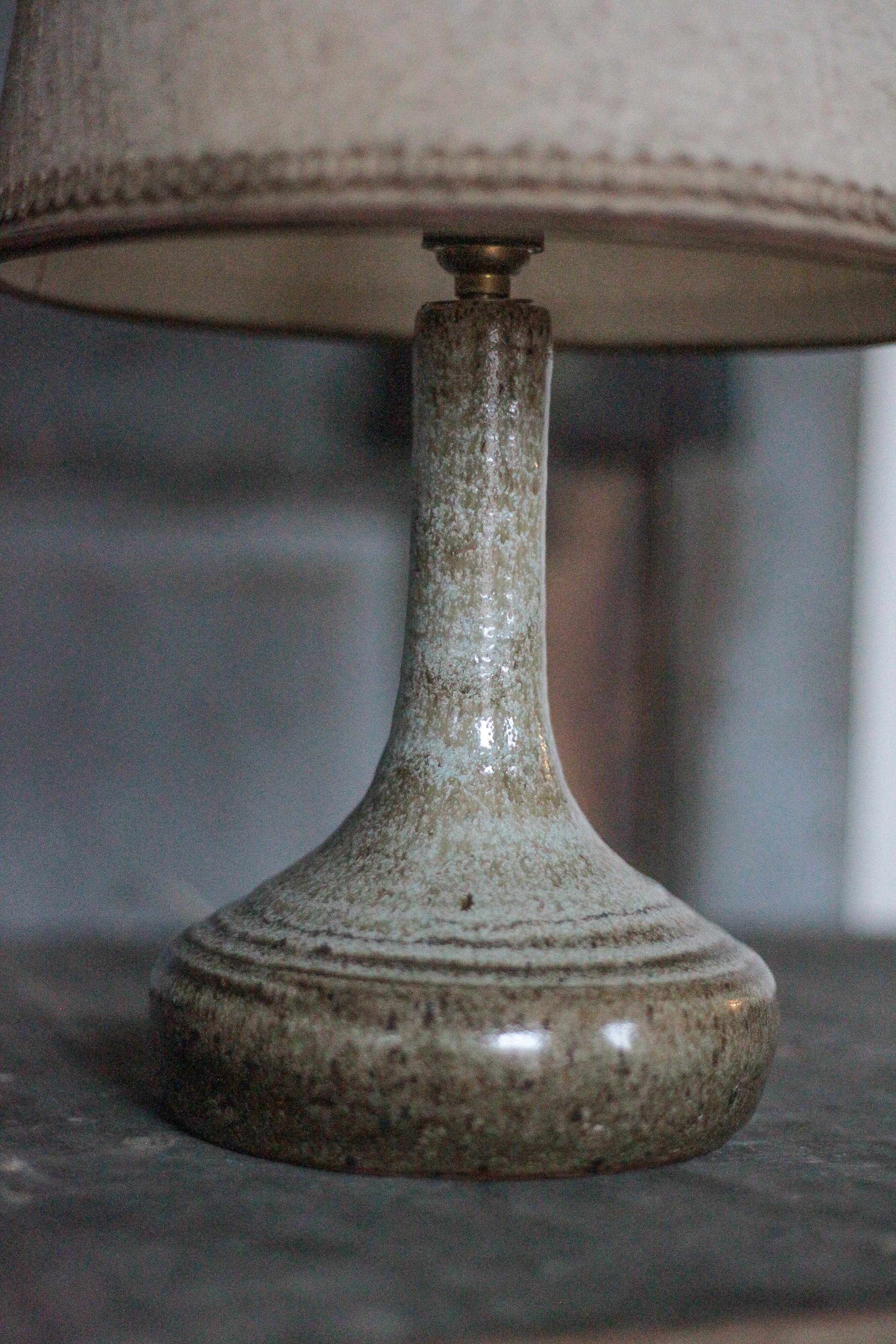 Bedside lamp, table lamp, stoneware lamp from the Abbey of Fontgombault.
