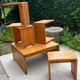 Coffee table and 4 stools set les arcs 1800 by Charlotte Perriand