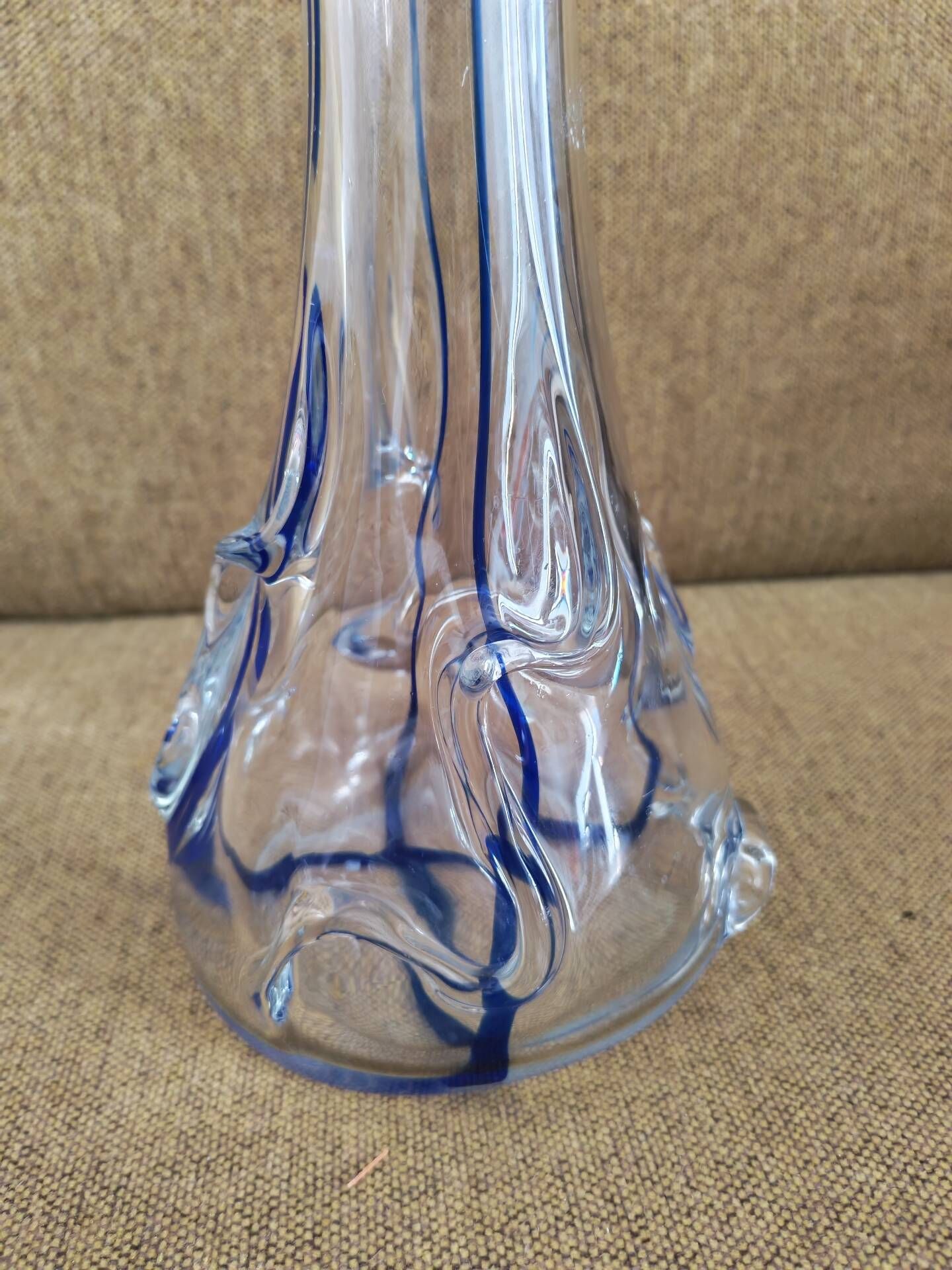 Art vase in blown glass by Jerzy Sluczan Orkusz for Tarnowiec 1970