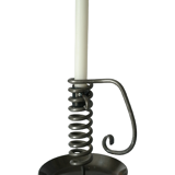 Vintage metal spring candle holder