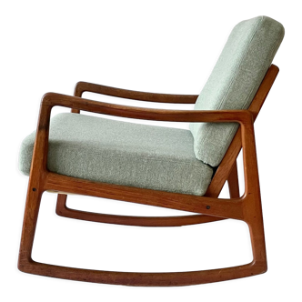 Teak Rocking Chair by Ole Wanscher Denmark 1960s
