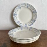 Colonial ironstone dessert plates Moulin des Loups