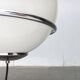 Lampe boule sur pied en verre et chrome Space Age