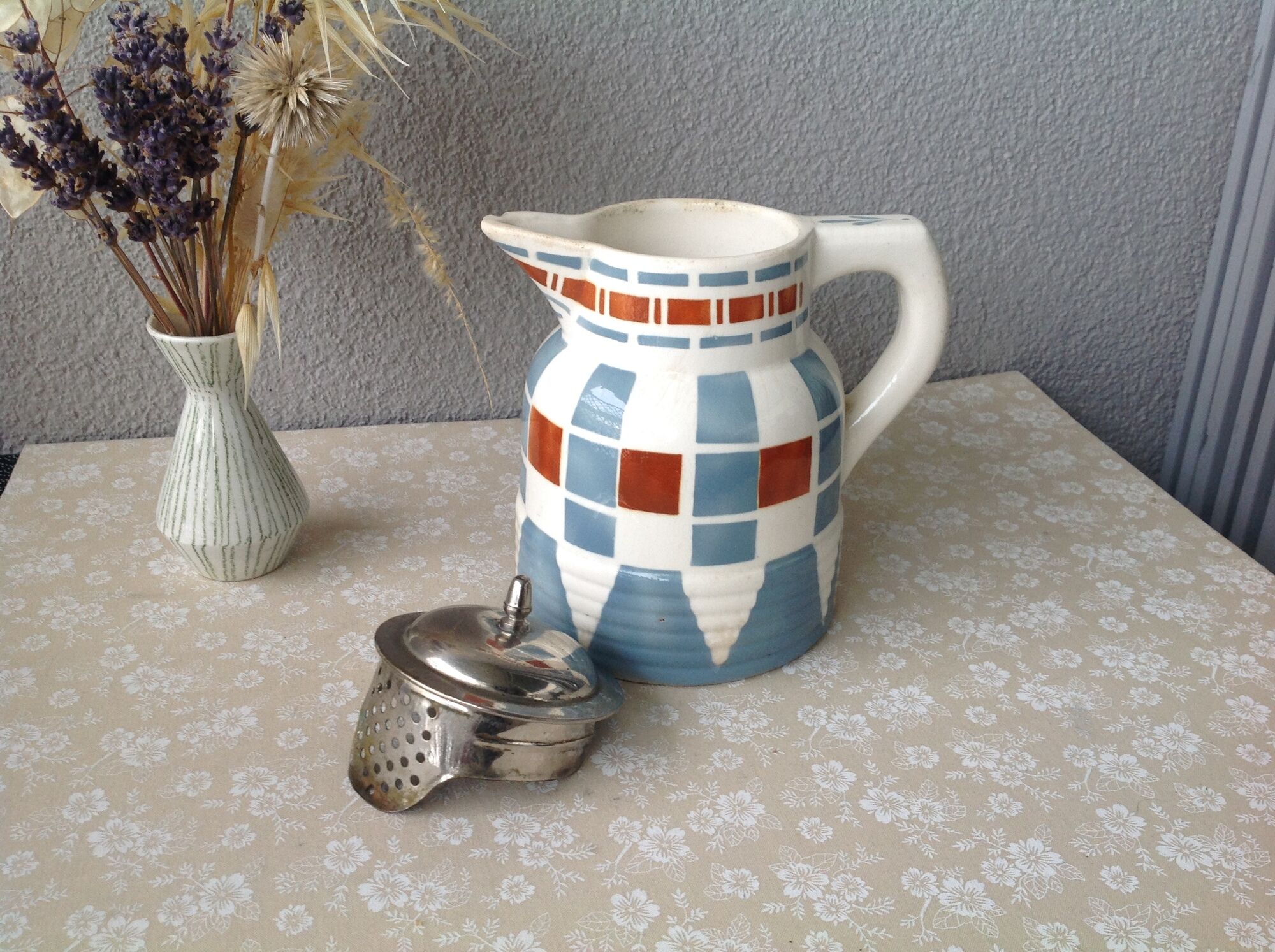 Pichet Longwy art déco français théière Longwy art déco
