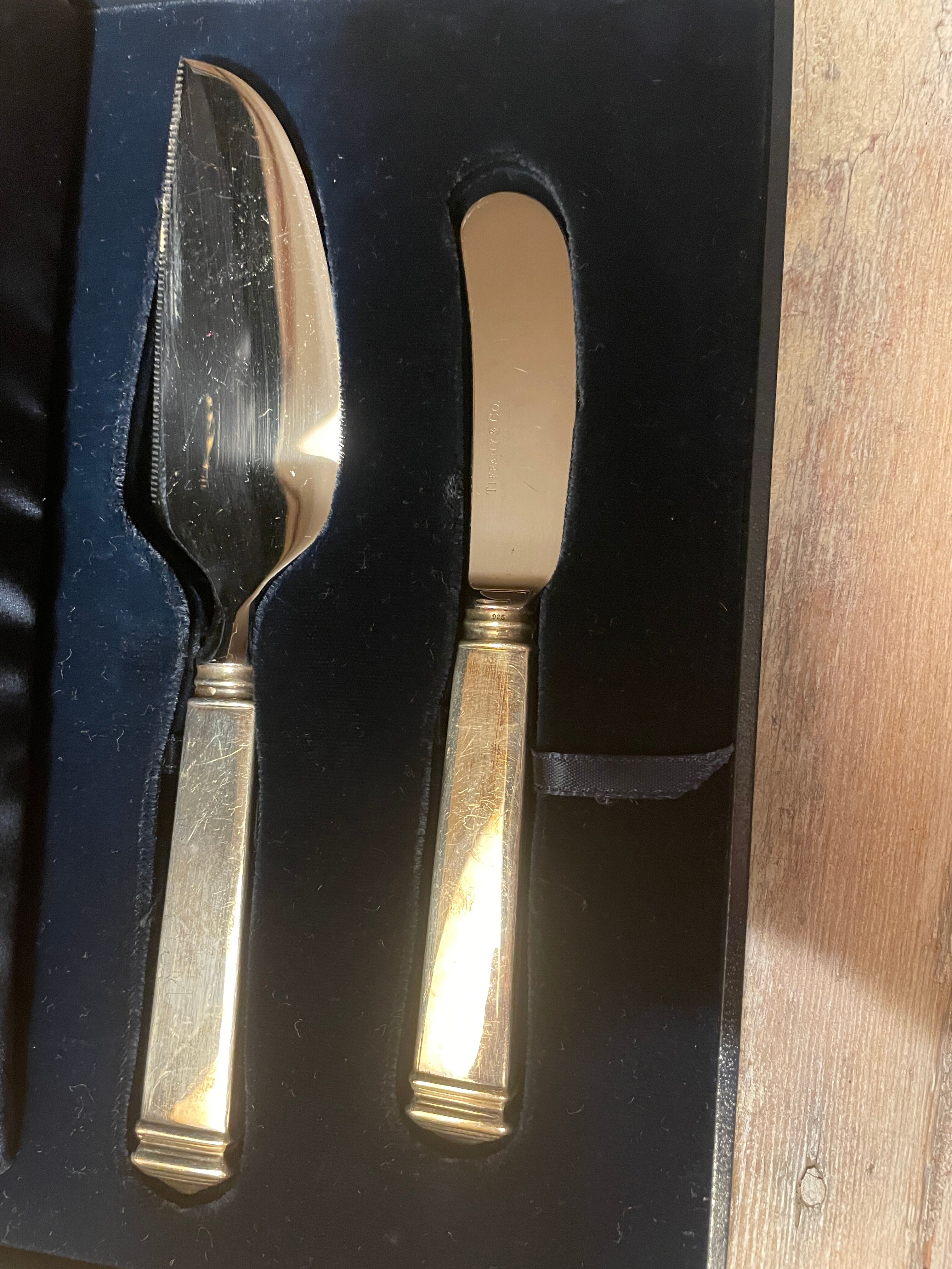 Tiffany and Co cheese serving knives