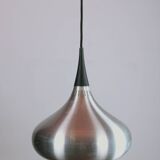 Large Danish pendant light in chrome metal, orient model by Jo Hammerborg for Fog & Morup 1960.