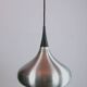 Large Danish pendant light in chrome metal, orient model by Jo Hammerborg for Fog & Morup 1960.