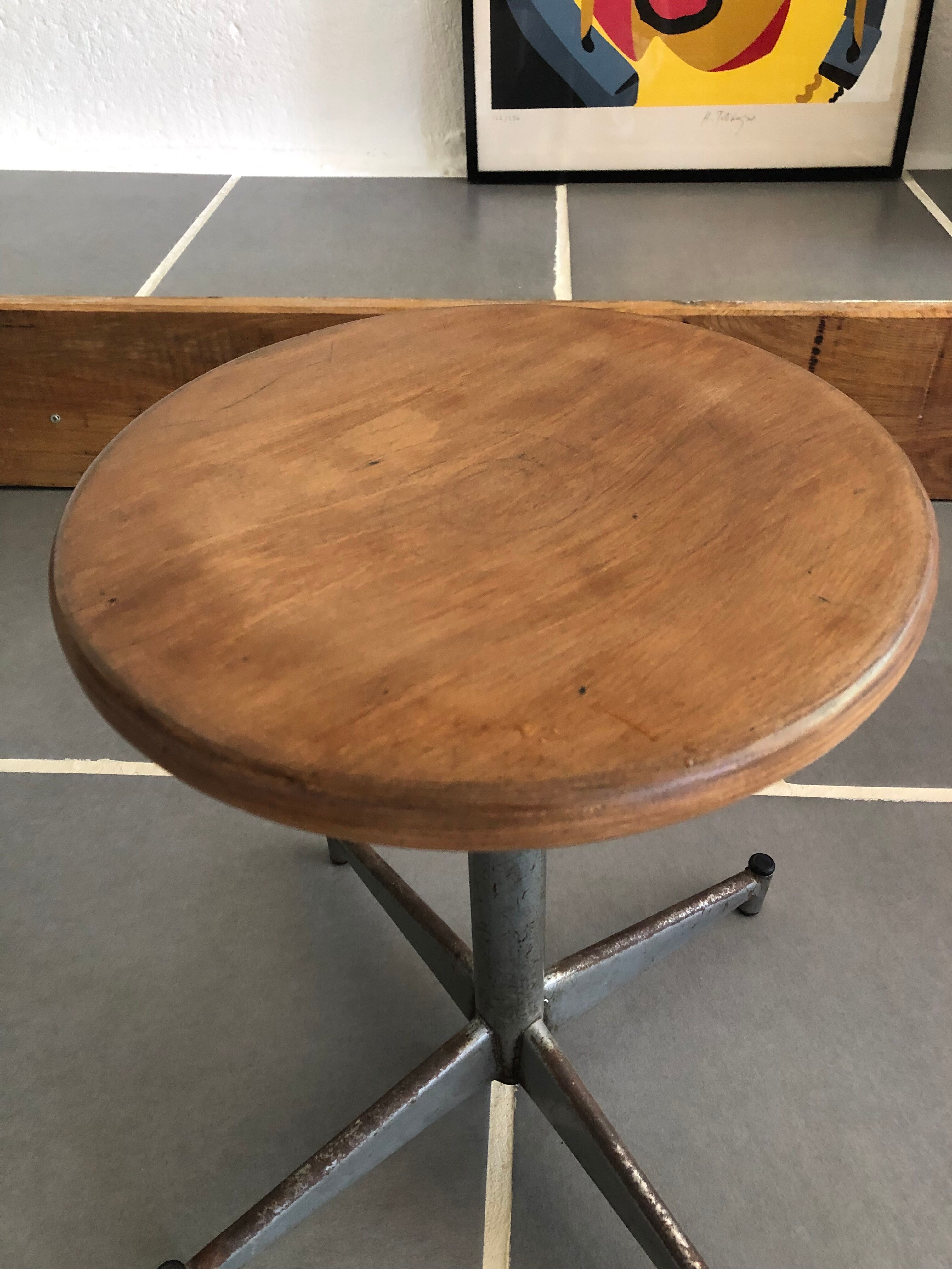 Antique industrial stool
