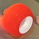 Red Opaline Glass Pendant Light 1970 Space Age Ceiling Lamp Free Form Orange