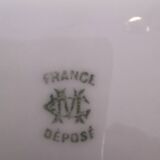 Large fish dish signed cm limoges cream / beige