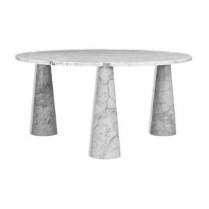 Round dining table Eros in Carrara