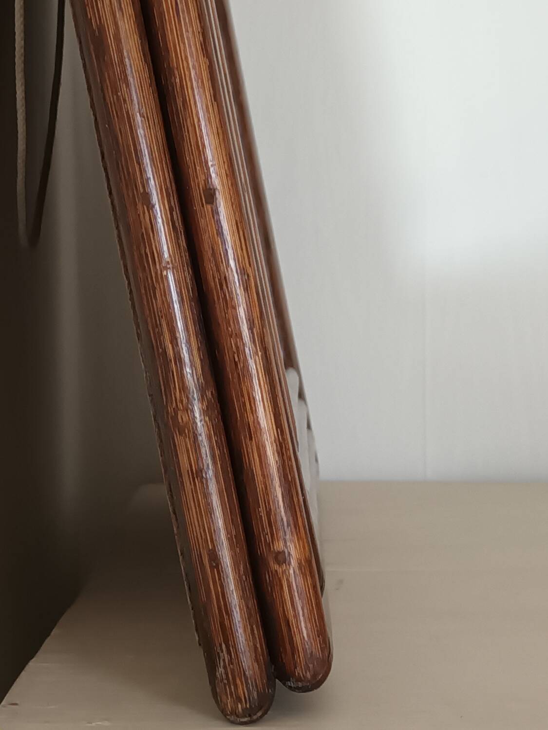 Vintage Bamboo Beveled Mirror