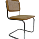 Lot de 4 chaises Cesca modèle b32 en chrome fabriqué en italie par Marcel Breuer