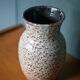 Speckled ceramic vase, west germany