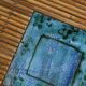 Coffee table with blue ceramic tiles by Robert and Jean Cloutier