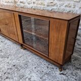 Enfilade vitrée en acajou, 1950