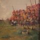 20th-century Italian landscape painting The Vineyard in Druento