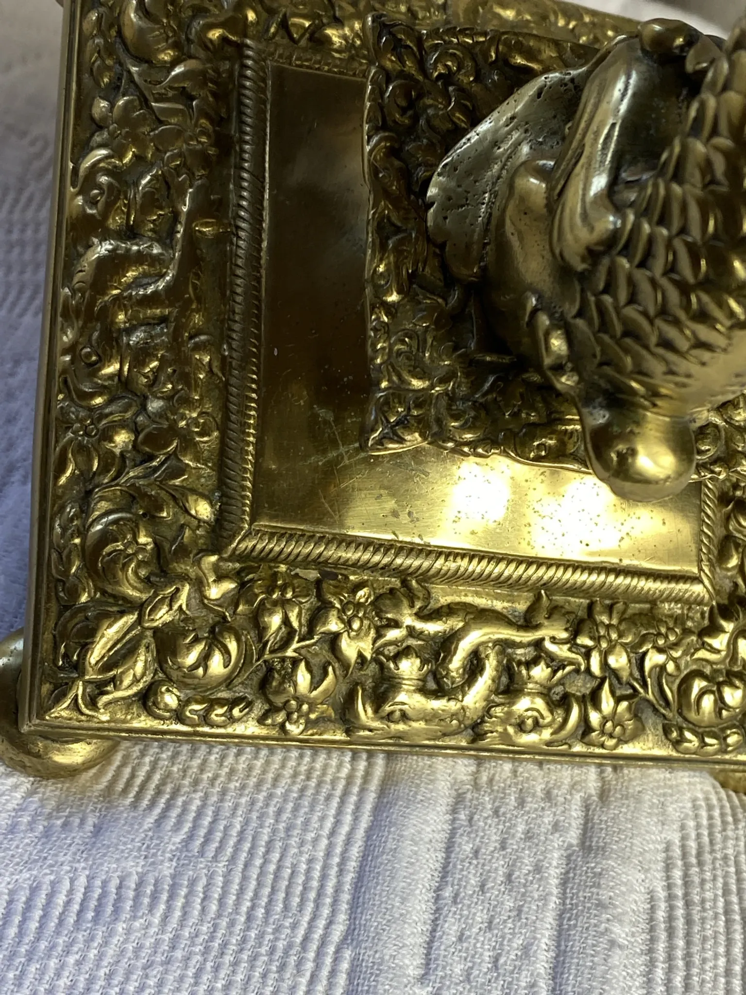 Bronze fish candlestick