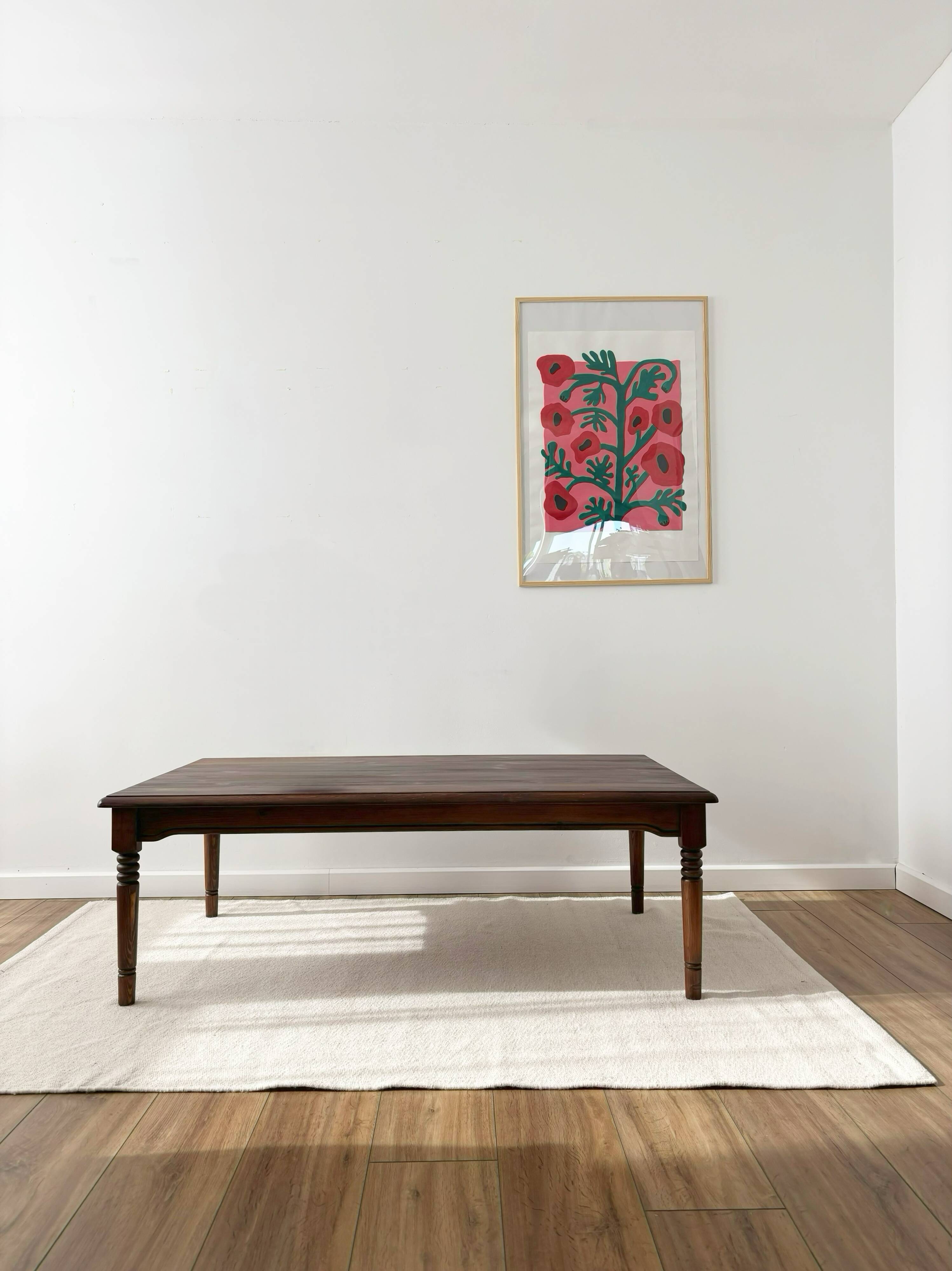 Grande table basse style cottage ferme ancienne renovée