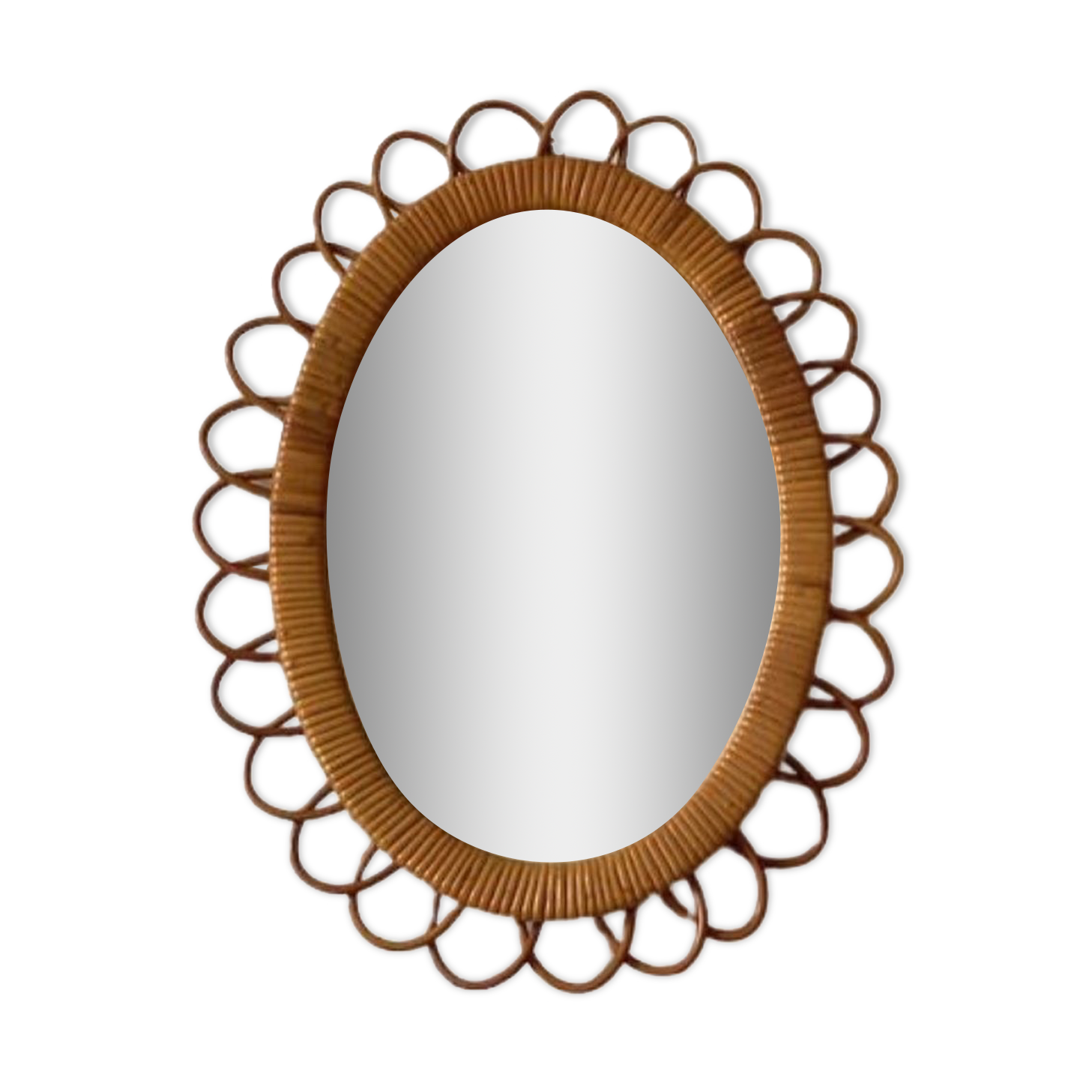 Rattan mirror