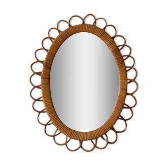 Rattan mirror