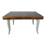 Dining table with art deco extensions revamped curved legs