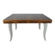 Dining table with art deco extensions revamped curved legs