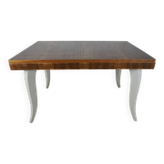 Table à manger avec rallonges art déco relookée pieds galbés