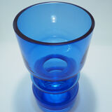 Vase en verre bleu cobalt scandinave