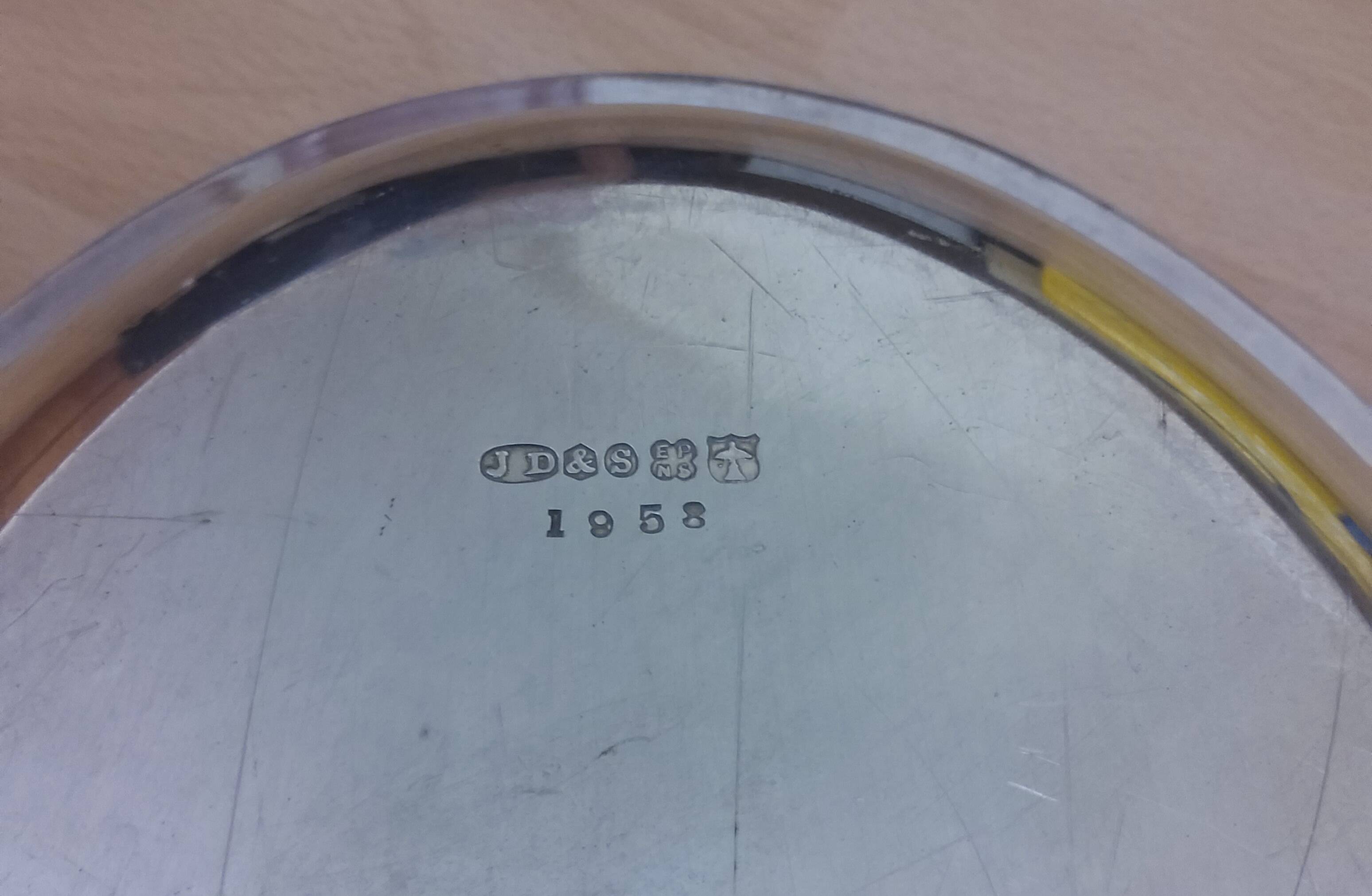 James Dixon & Sons Sheffield silver-plated serving dish, 1958