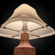 Danish teak table lamp with flared methacrylate shade 1960s