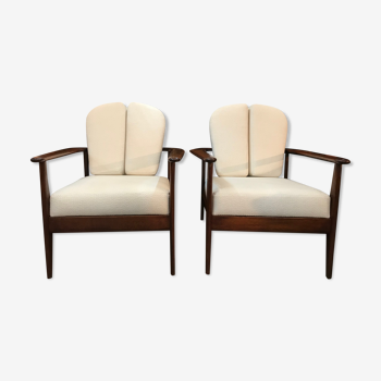 Pair of teak chairs