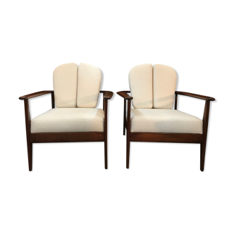 Pair of teak chairs