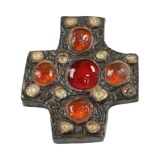 Small Cross Crucifix Pottery Perignem Amphora Style
