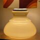 Beige opaline lamp Apollo J - 1970s retro fabric