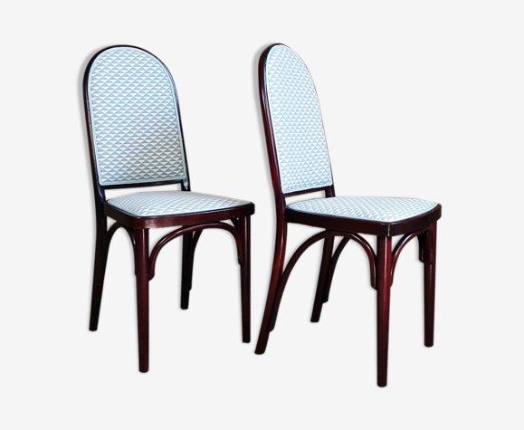 Paire chaises bistrot Kohn "Hoffmann" début XXe