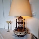 French ceramic lamp from the 70s with the "Fat Lava" technique and