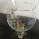 Set of 3 crystal wine glasses