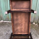 Vintage ceramic coffee table decorated with herbarium decoration Roger Capron