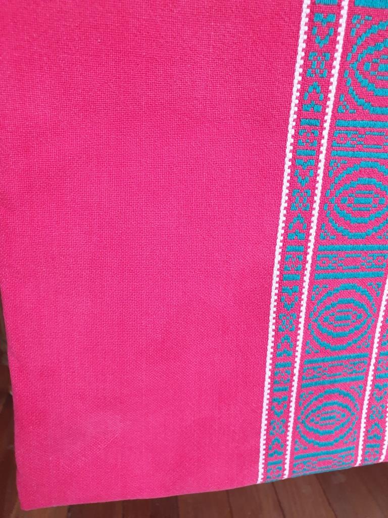 Vintage Basque tablecloth vermilion 170X140 and 5 towels