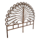 Peacock headboard in rattan Bamboo vintage 1970s