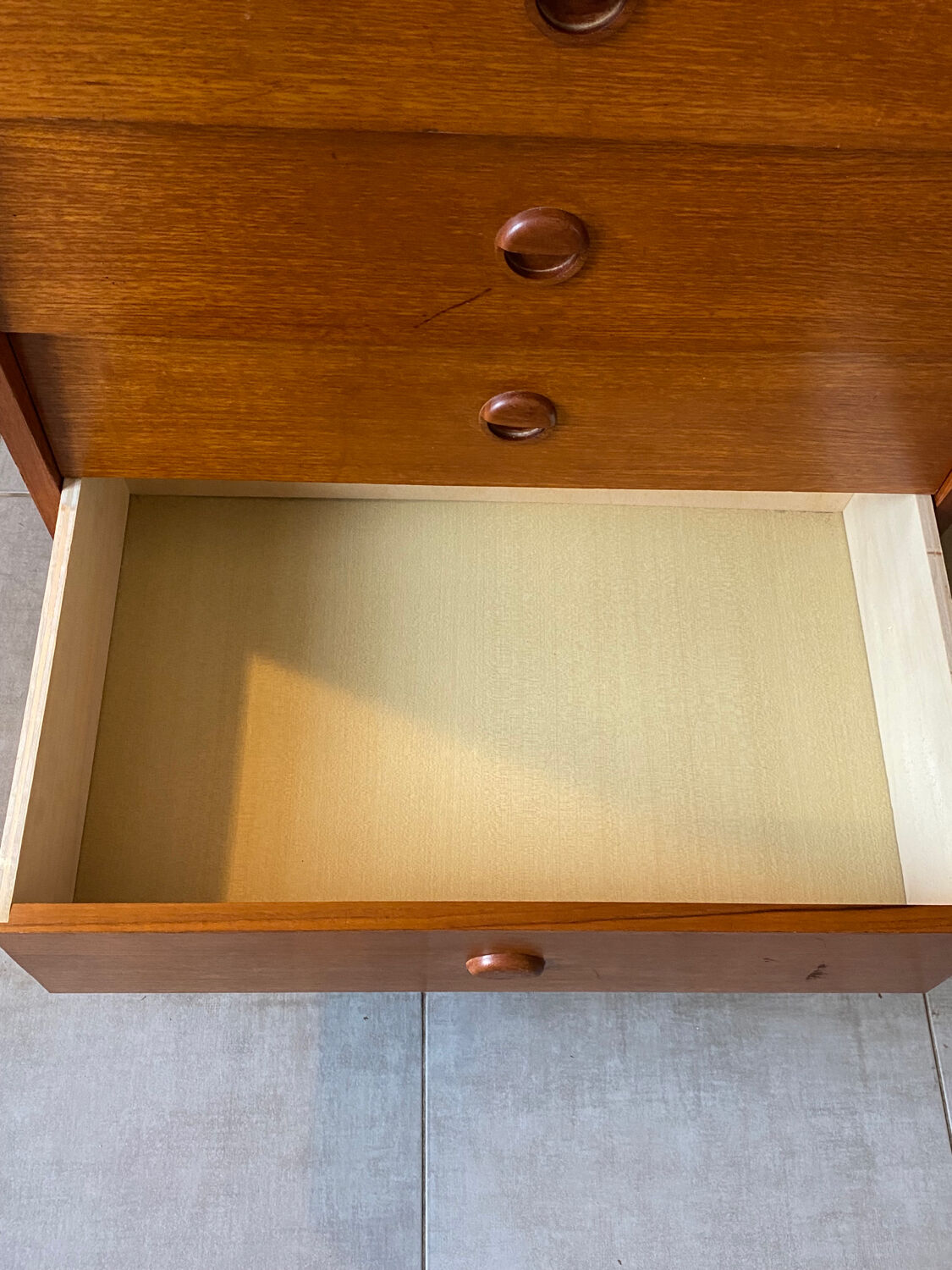 60s teak chest of drawers