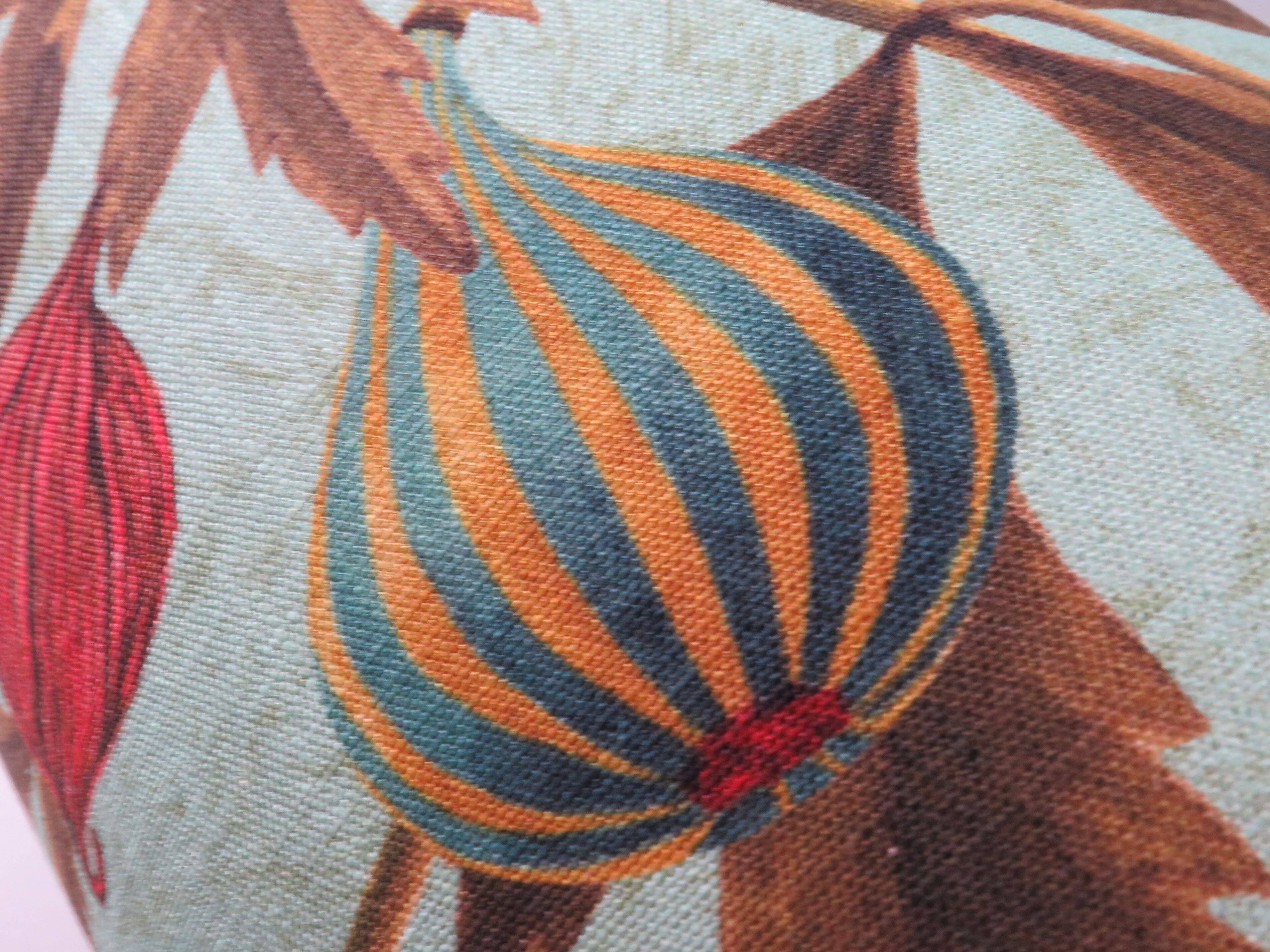 Vintage table lamp signed Louis Drimmer, glazed ceramic & lampshade