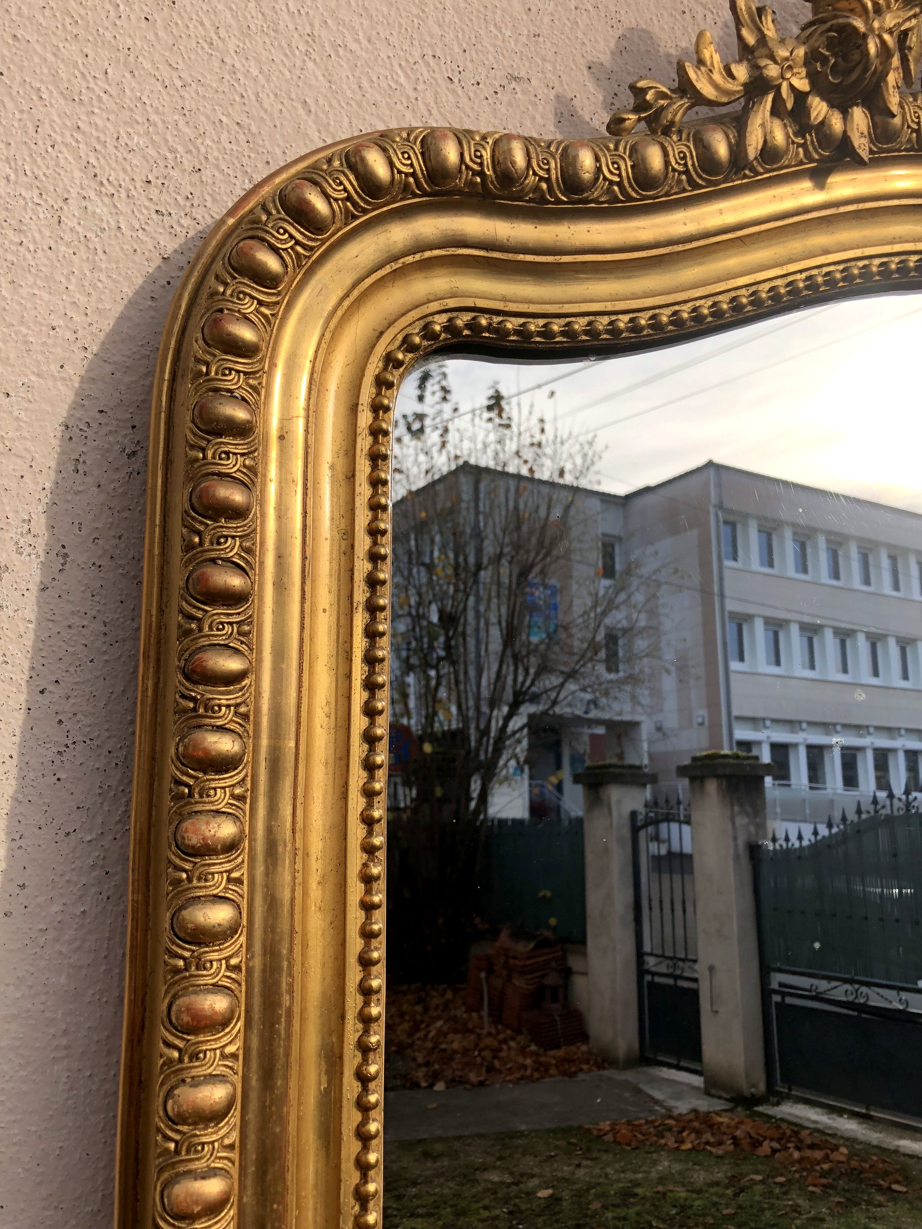 Large mirror 150 x 85 CM former gilding sheet d gold napoleon III