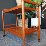 Mid century danish vintage hostess serving drinks trolley in teak