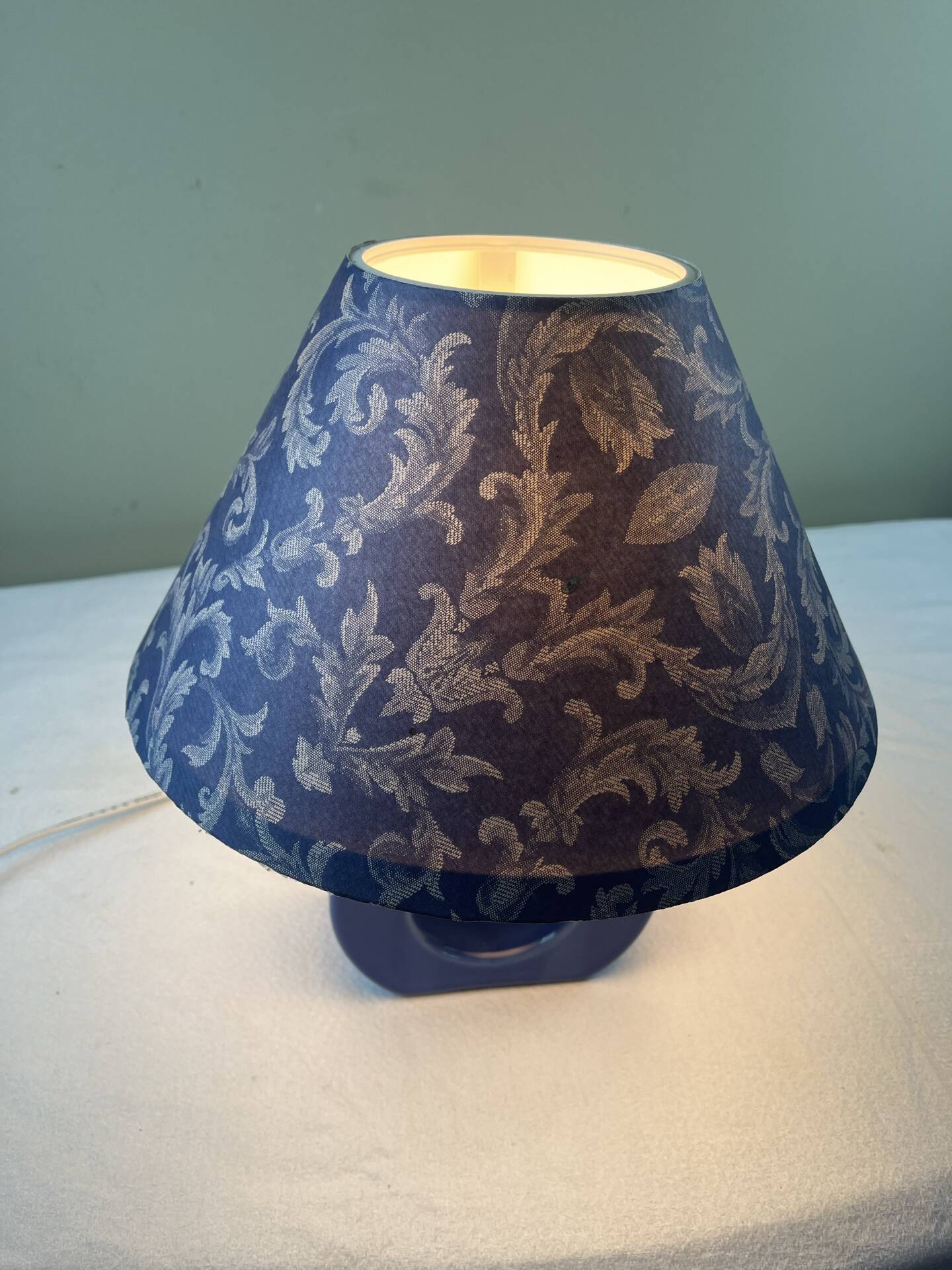 Blue ceramic lamp